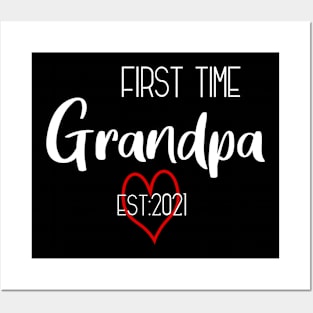 First time grandpa Est. 2021 Posters and Art